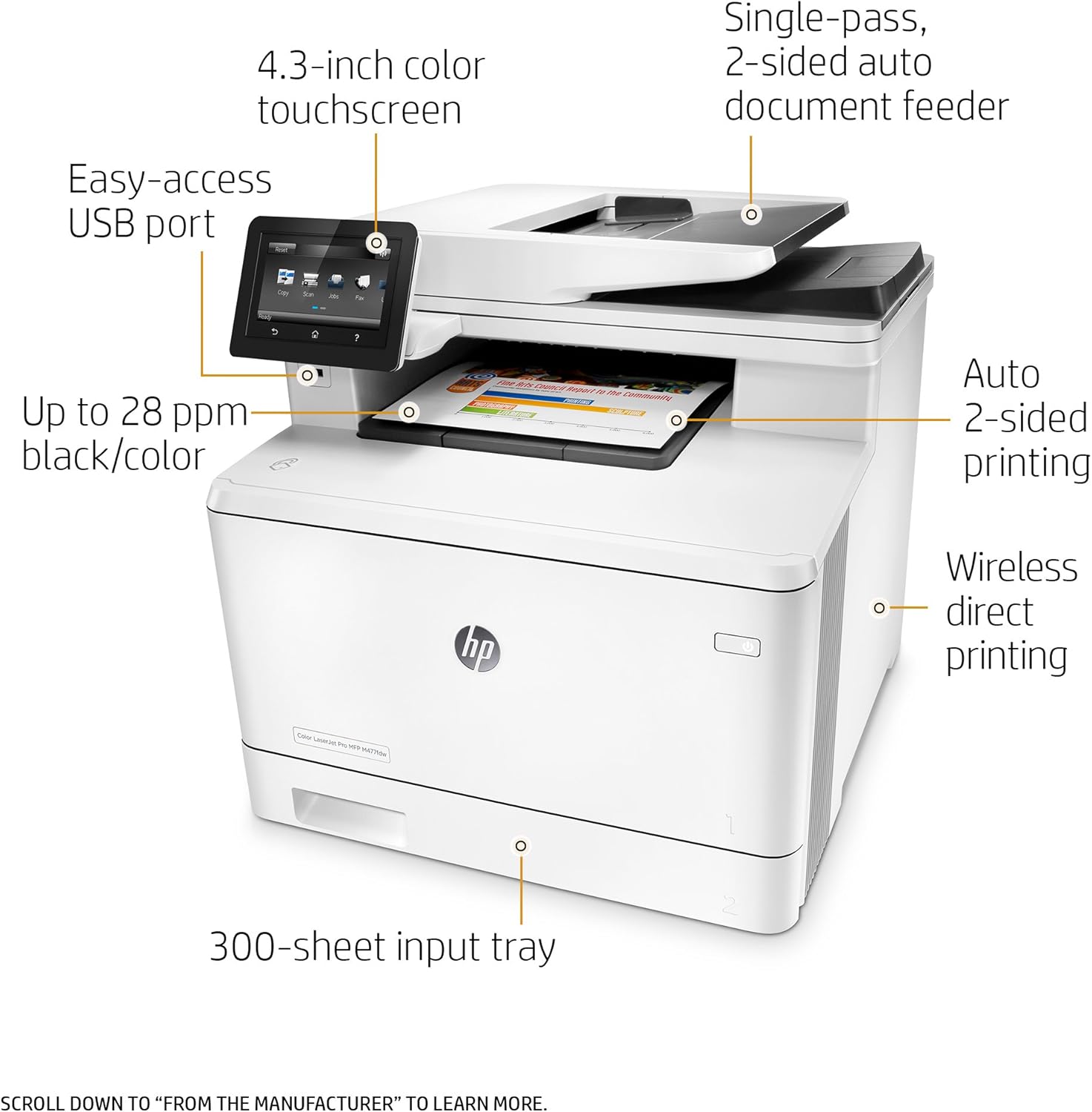 hp mfp m477fdw printer
