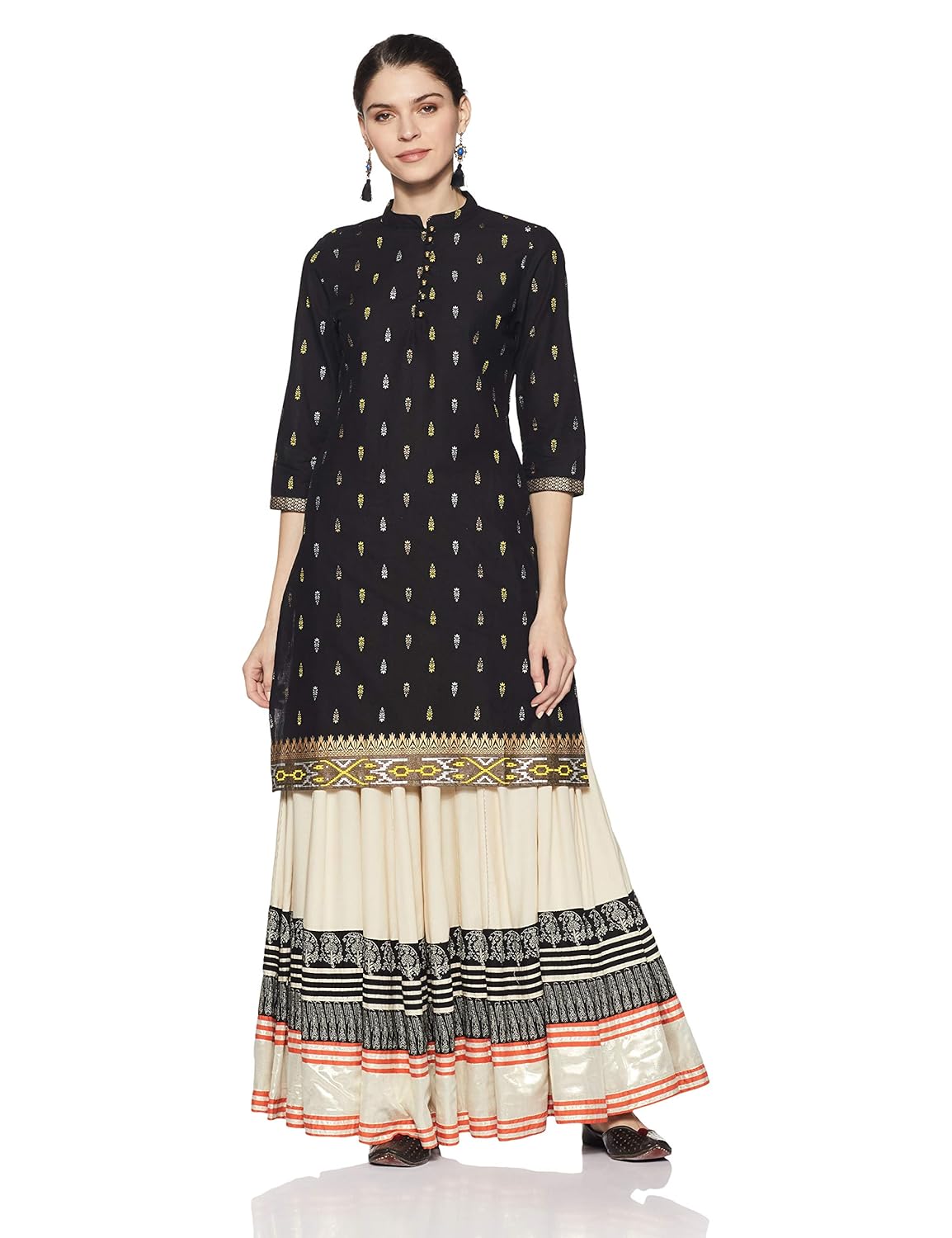 amazon brand - myx women's straight kurta