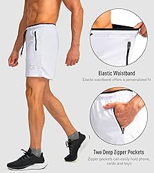 G Gradual Men's Running Shorts with Zipper Pockets