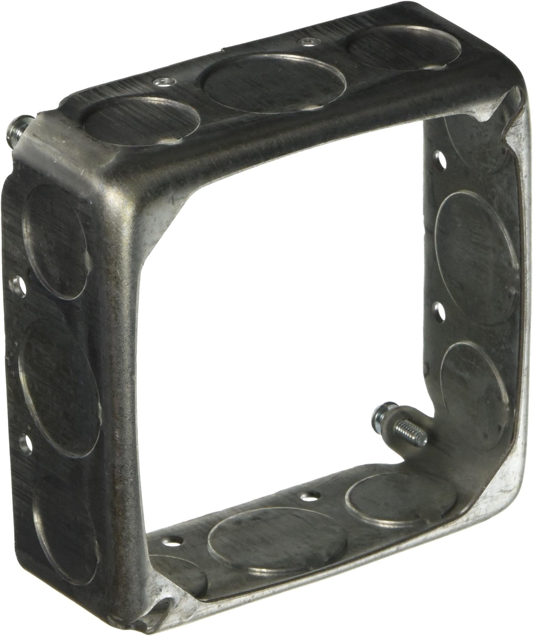 Hubbell WIRING203 662168 Square Extension with Eight 1/2" and Four 3/4" Knockouts, 4"