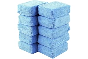 AUTO CARE Autocare 10 Pack Car Wax Applicator Pad Rectangle Foam Premium Grade Microfiber Applicator Pads