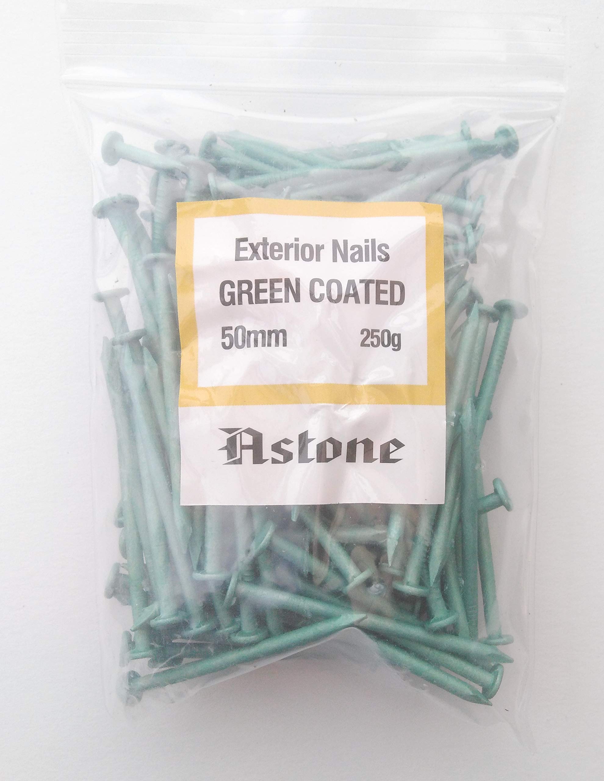 Astone Green Coated Exterior Nails Garden decking Nails (250g x 50mm)