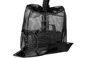 Hecaty 24" x 26" Upgrade Large Pump Barrier Bag, Pond Filter Box, Black Media Bag Pump Mesh Bag (24" x 26", Black)