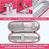 Hemiks Electric Toothbrush Travel Case Waterproof Portable Rose Red view 4