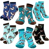 Janmercy 6 Pairs Valentine's Day Otter Socks Gift for Men Women Funny Animal Socks Gift Novelty Stocking Otter Gifts Stuffed for Animal Lover Athletic Sport Teens Birthday Party Favor