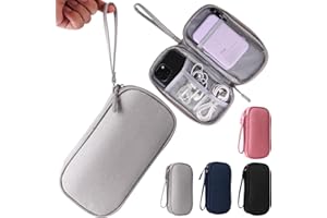 KINMINGZHU Universal Cable Organizer - Electronics Accessories Bag for Charger, Phone, Memory Card, Travel Gadget Bag (Grey)