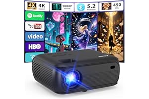 AGIMA [Built-in Apps/Smart OS] 2K Projector with WiFi and Bluetooth 1080P Native 4K Support premium speakers Smart Android TV OS Projector, WiFi 6, Bluetooth 5.2 & Auto Keystone Projector, Black