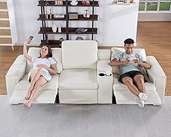 AMERLIFE Reclining Sectional Sofa, Thick Armrest