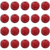 David accessories Chunky 20mm Sugar Bubblegum Beads, 20Pcs Pave Rhinestone Acrylic Beads, for Pens Necklace Bracelet Jewelry Making Party Decoration (Red)