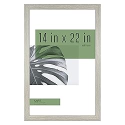 MCS Studio Gallery Frame, Gray Woodgrain, 14 x 22