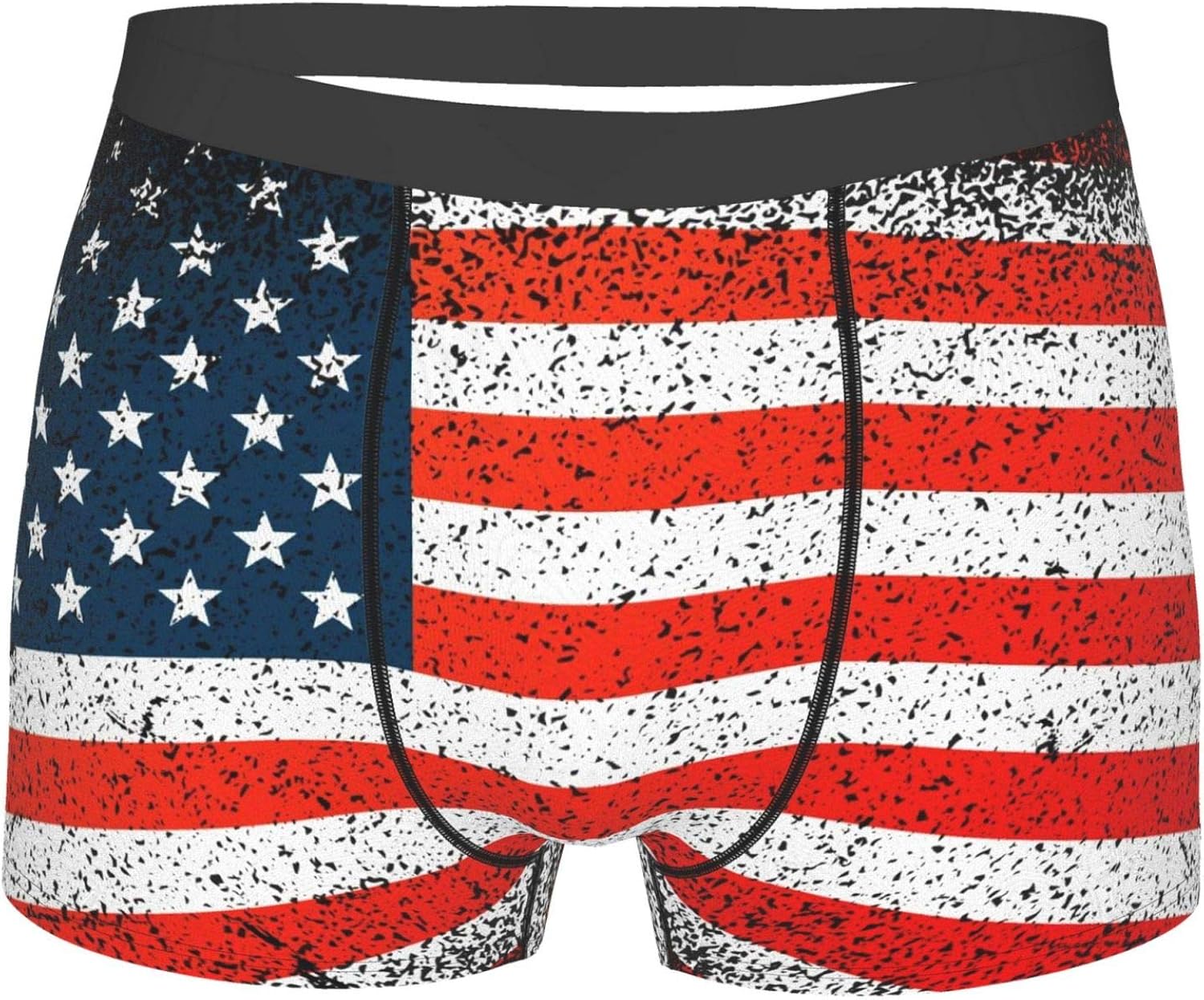 TGUBJGV Men's Boxer Briefs American Flag 3D Breathable Underwear
