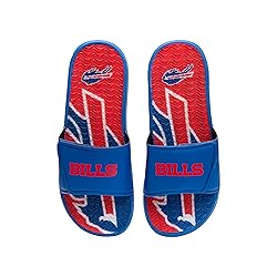FOCO Buffalo Bills NFL Mens Wordmark Gel Slides - S