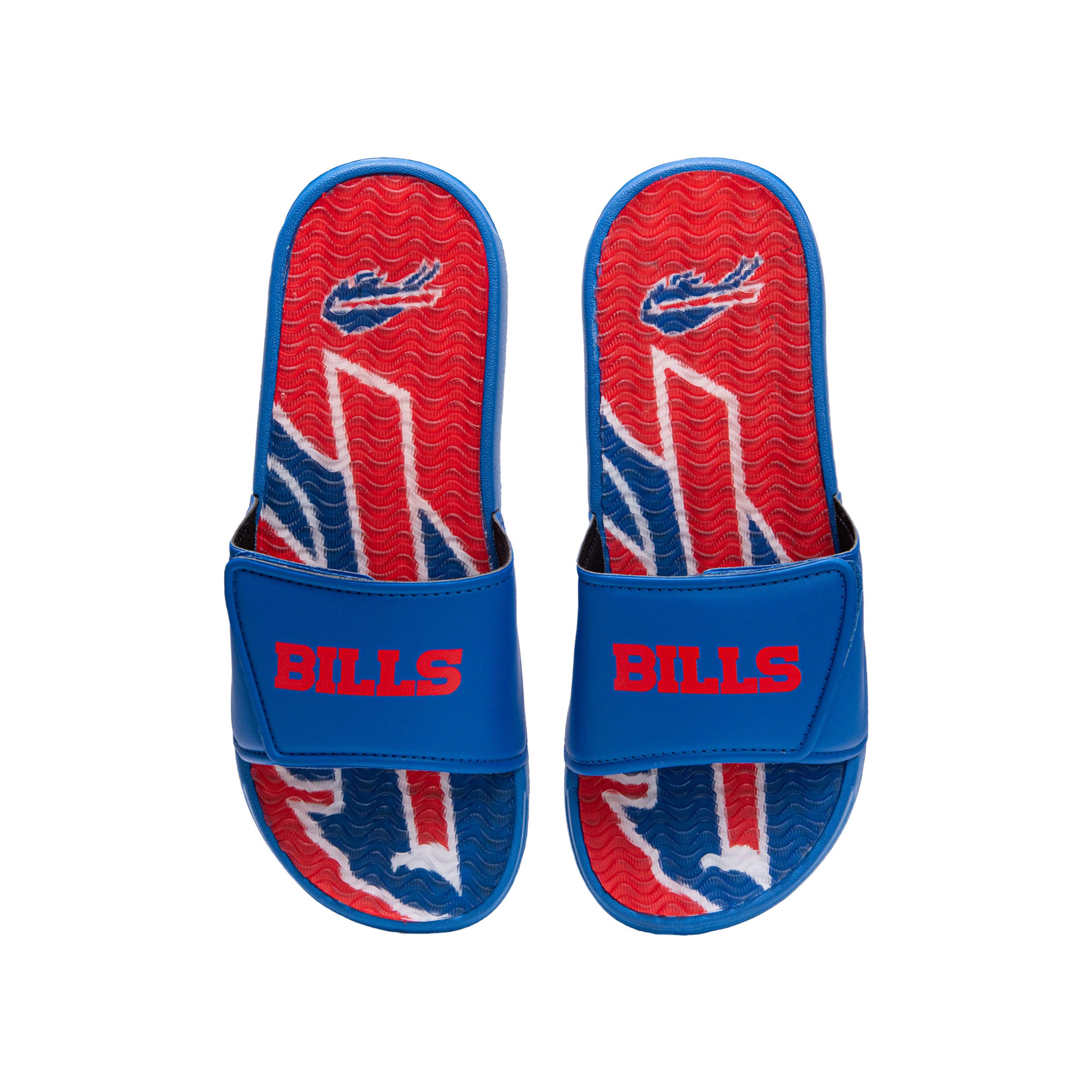 FOCO Buffalo Bills NFL Mens Wordmark Gel Slides - S