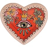 Karma, Enamel Trinket Tray, Heart Colorful Ring Bowl, Jewelry Dish Tray for Rings Bracelets Necklace, Sacred