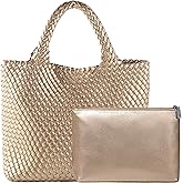 JINMANXUE Fashion Woven Bag Shopper Bag Travel Handbags and Purses Women Tote Bag Large Capacity Shoulder Bags