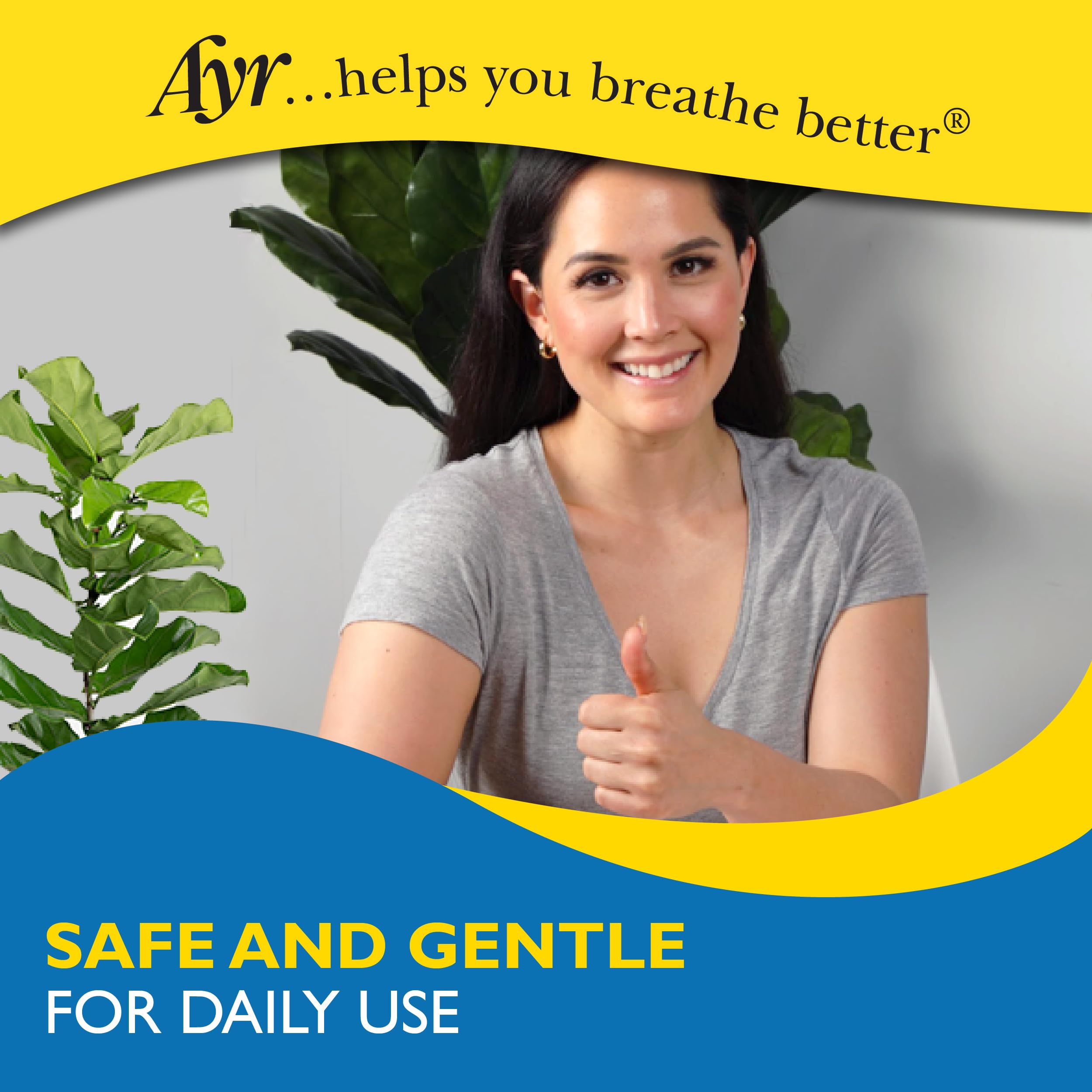 Ayr Saline Nasal Mist, 1.69 Fl Oz (Pack of 6) (Packaging may vary)