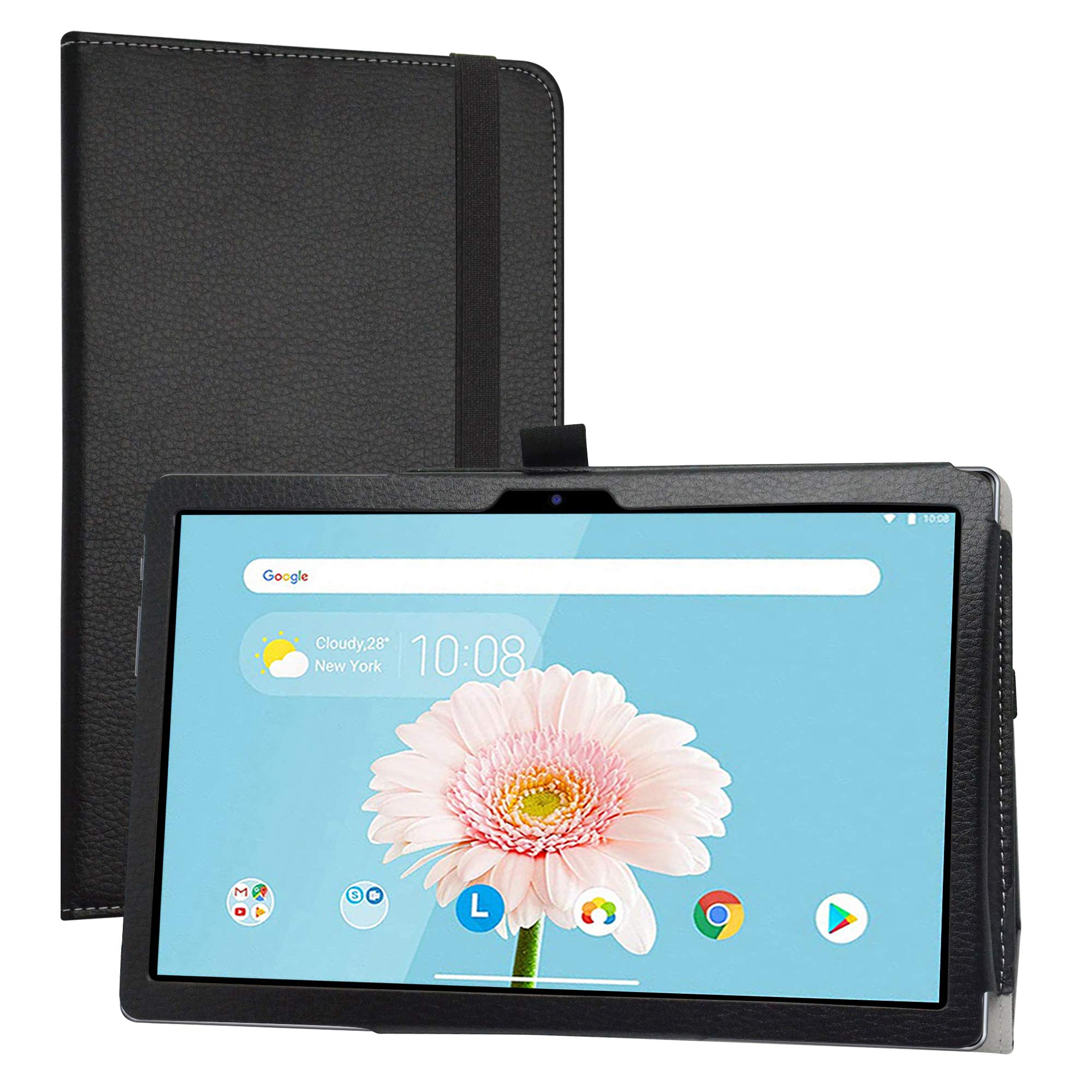 Labanema Case for Teclast P20HD, PU Leather Slim Folding Stand Cover for 10.1" Teclast P20HD /Teclast M40 /Teclast M40 Pro/Teclast M40se Tablet (Not fit Other models) - Black