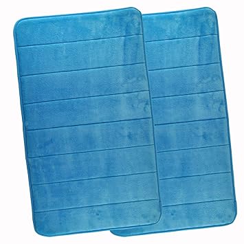 konzept badezimmer: Badezimmer Teppich Set Blau