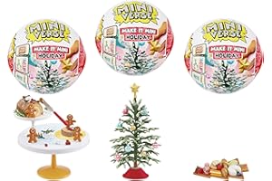MGA's Miniverse Make It Mini Holiday 3 Pack Series Mini Collectibles - Seasonal, Blind Packaging, DIY, Resin Play, Replica Food, NOT Edible, Collectors, 8+