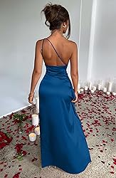 Memoriesea Women's Sexy One Shoulder Satin High