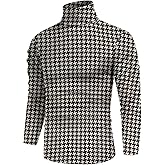 Poriff Men's Casual Slim Fit Basic Tops Knitted Lightweight Turtleneck Pullover Sweater