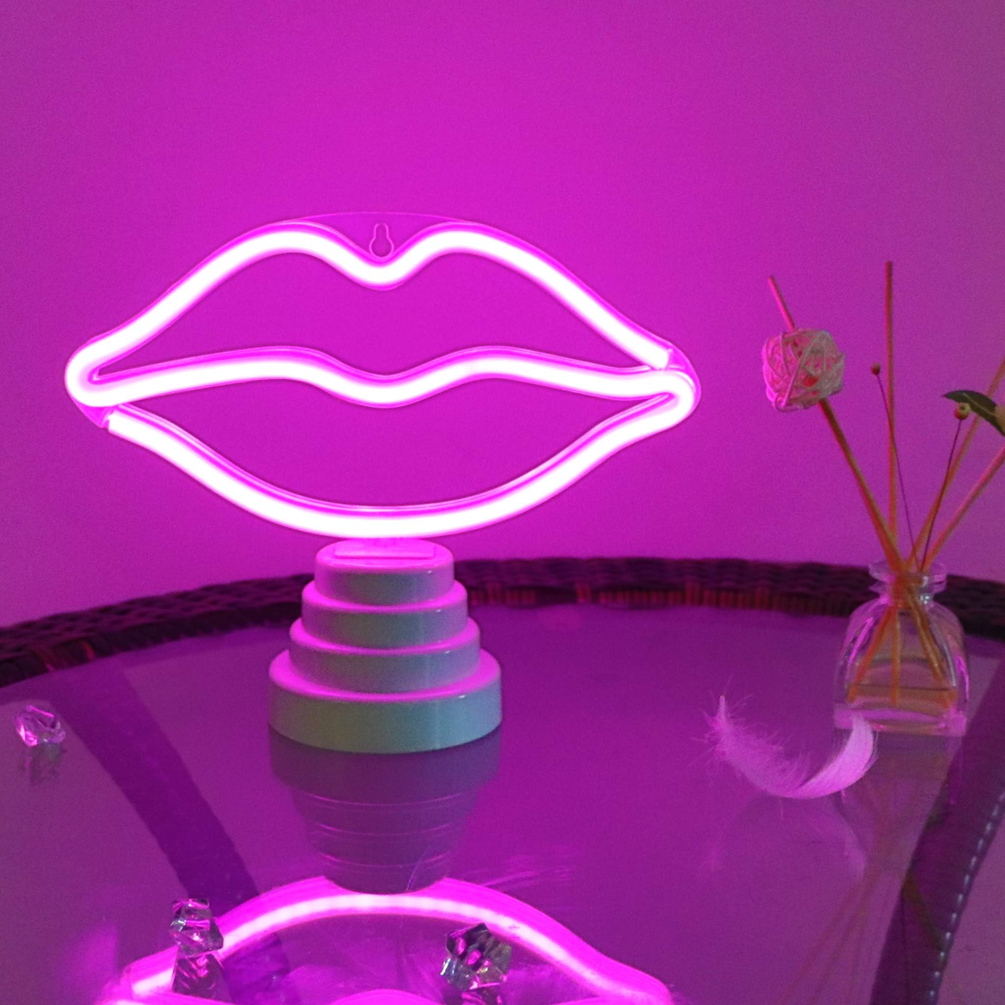 TONGER Lips Table/Wall LED Neon Light