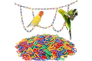 Suwimut 1000 Pieces Plastic C-Clip Hooks Chain Links, Interchangeable Rainbow C-Links for Classroom Playroom Learning Toys, S
