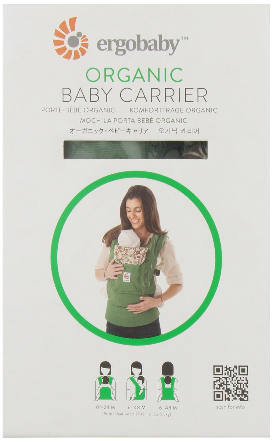 ergo organic baby carrier green