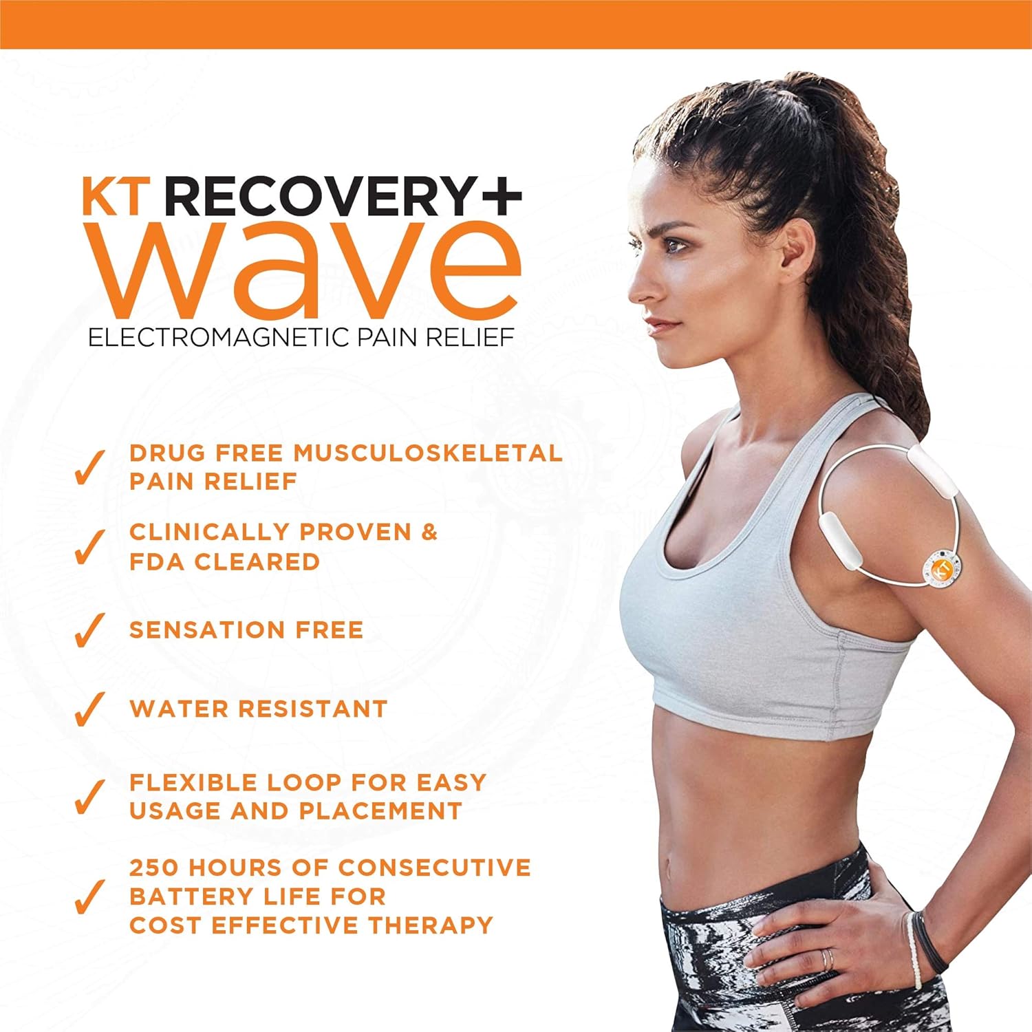 KT Tape KT Recovery+ Wave Electromagnetic Pain Relief Device : Sports & Outdoors