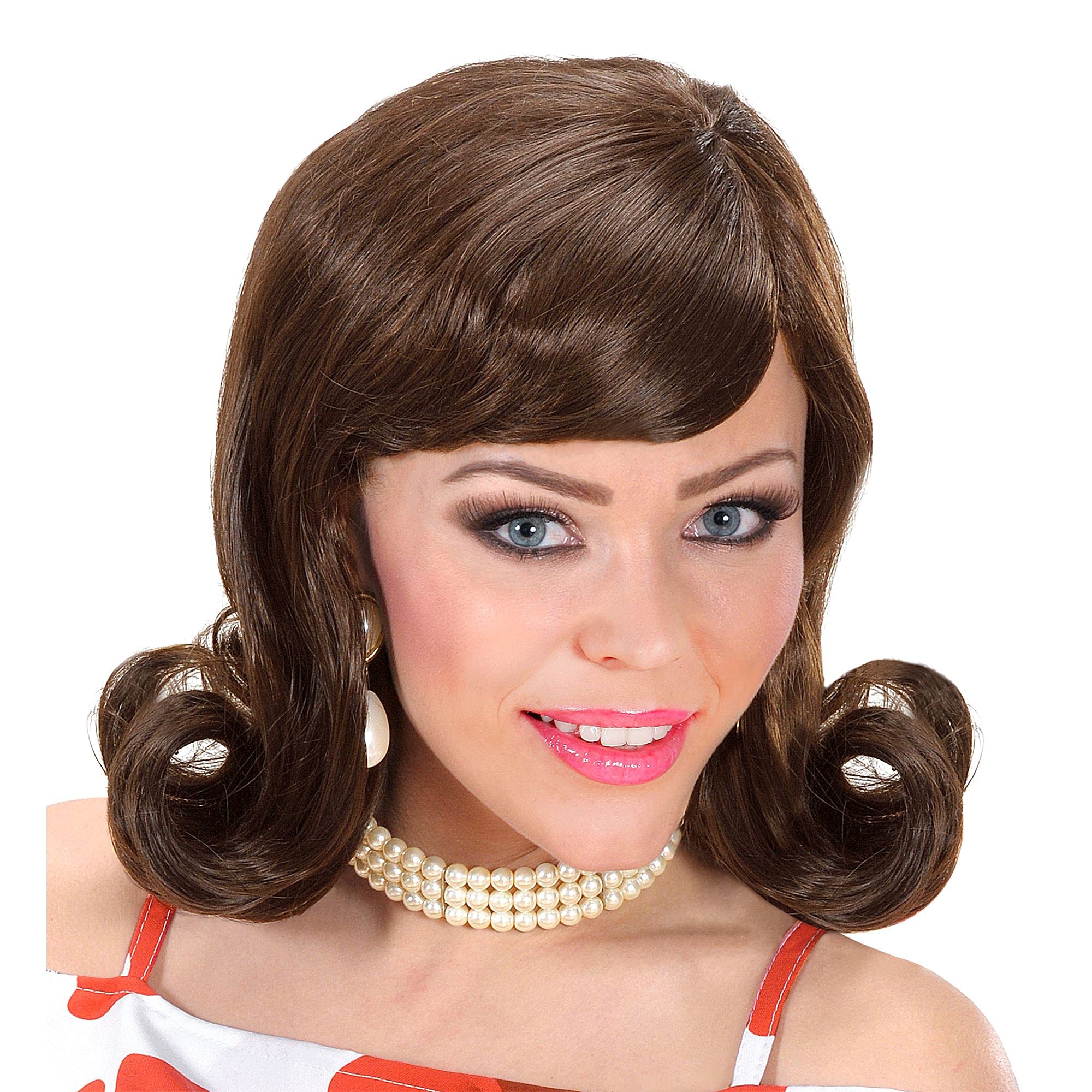 50s Flip s - Brown Wig for Hair Accessory Fancy Dress
