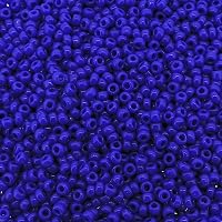Perline Miyuki Rocailles Giapponesi 11/0 | Colore Cobalto Opaco | Tubo 23g Circa 2500 Perle | Per Bigiotteria - 4