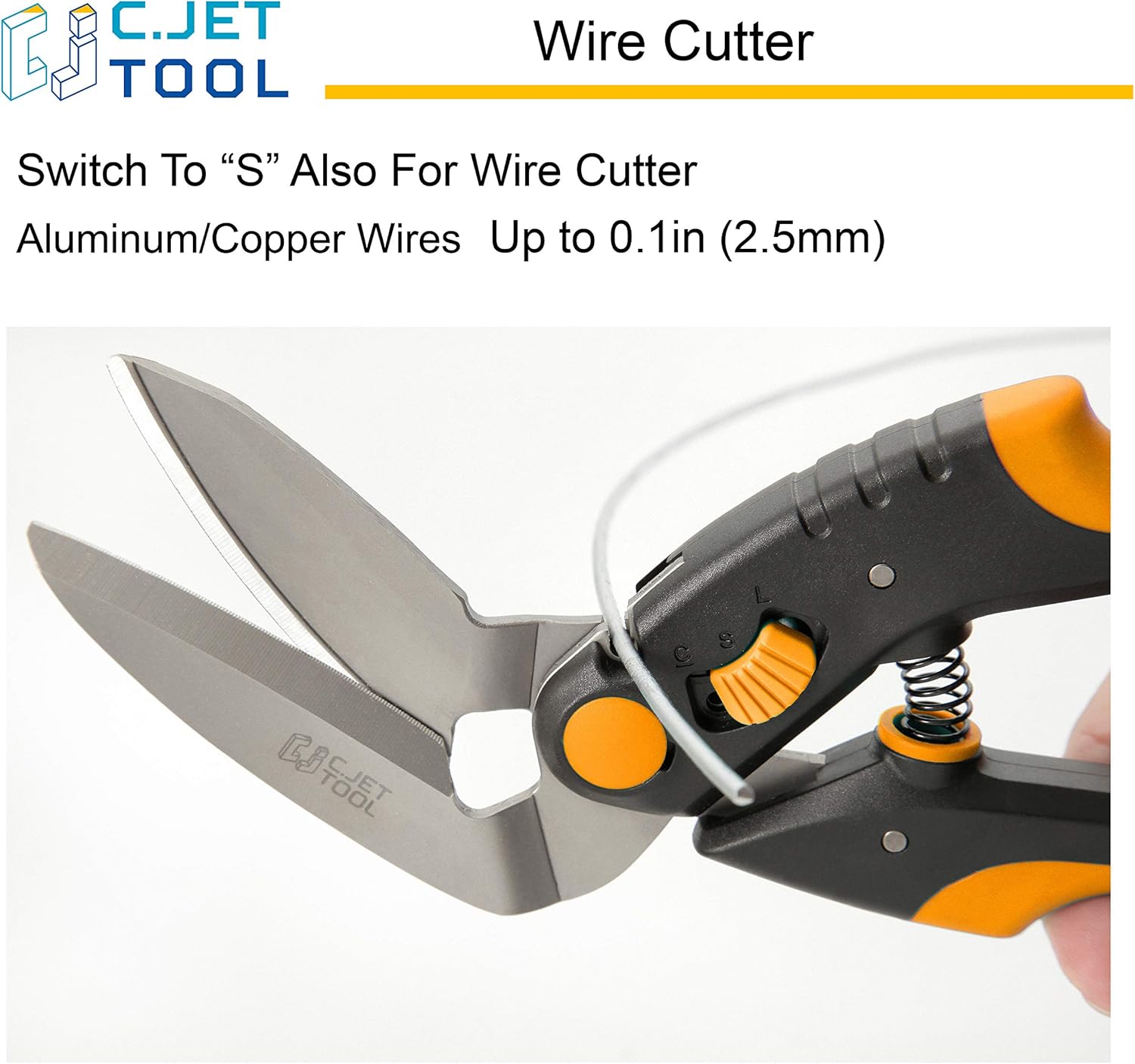 C.JET TOOL 10" Professional Soft Grip Stainless Heavy Duty Multipurpose Cardboard and Carpet Scissors (Orange) - - 