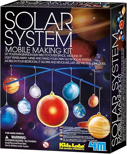 Amazon Com 4m Kidz Labs Solar System Mobile Making Kit Toys Games