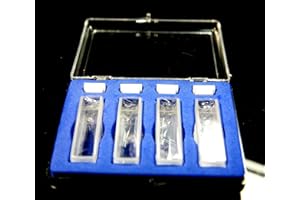 SCIENCE OUTLET Set of 4 Optical Glass Cuvettes, 1cm 10mm, Spectrometer Cell Cuvette