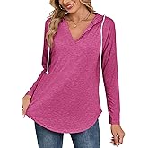 Iandroiy Women's Fashion Tops Hoodies for Women Pullover Oversized Sweatshirts Long SLeeve Shirts Loose Fit