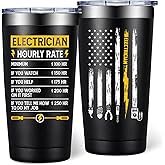 DOEARTE Electrician Gifts for Men - Electrical Engineer Gifts for Dad, Husband, Boyfriend, Coworker - Christmas, Father's Day, Birthday Gift for Electrician - 20oz Tumbler