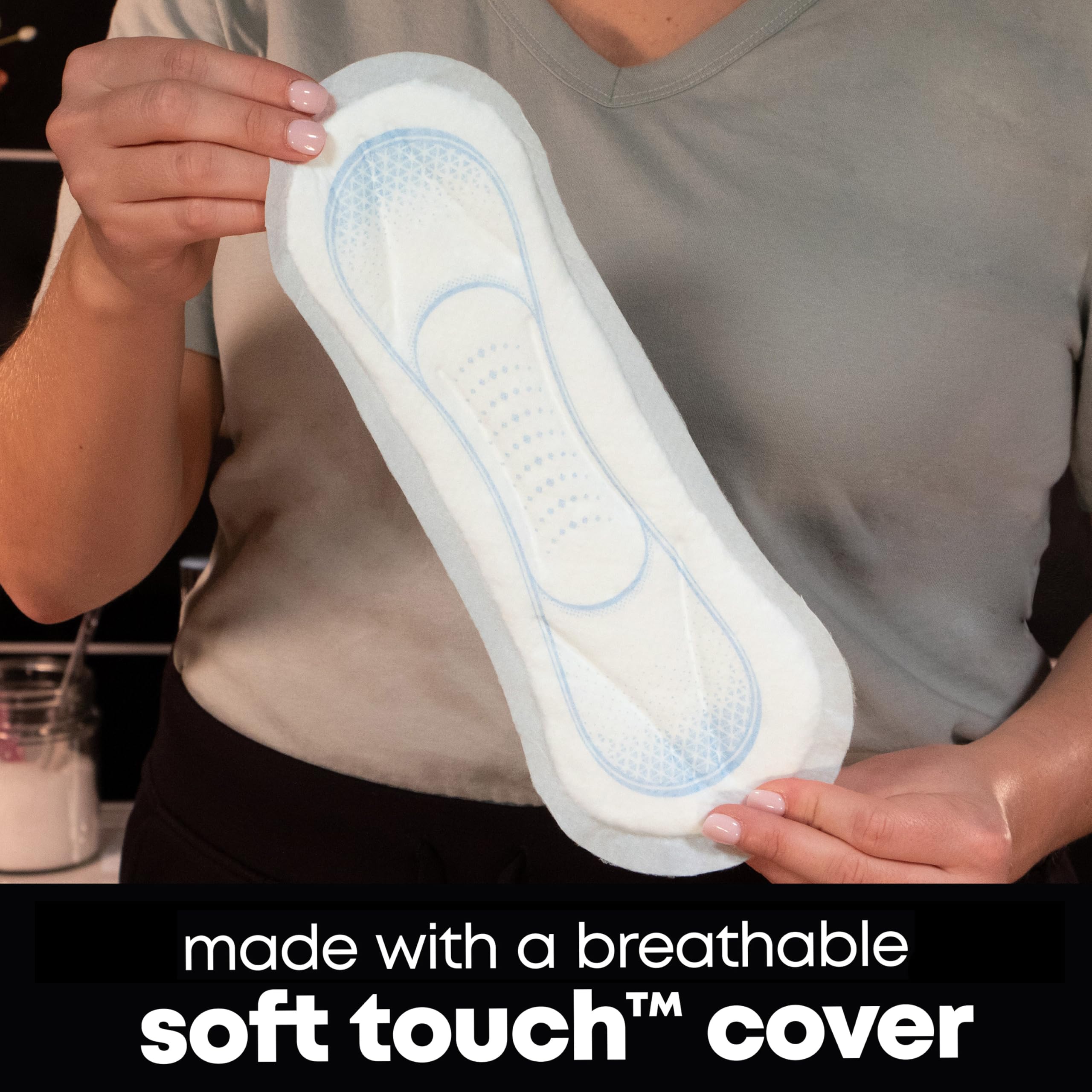 U by Kotex Clean & Secure Overnight Maxi Pads, 90 Count (3 Packs of 30) (Packaging May Vary)
