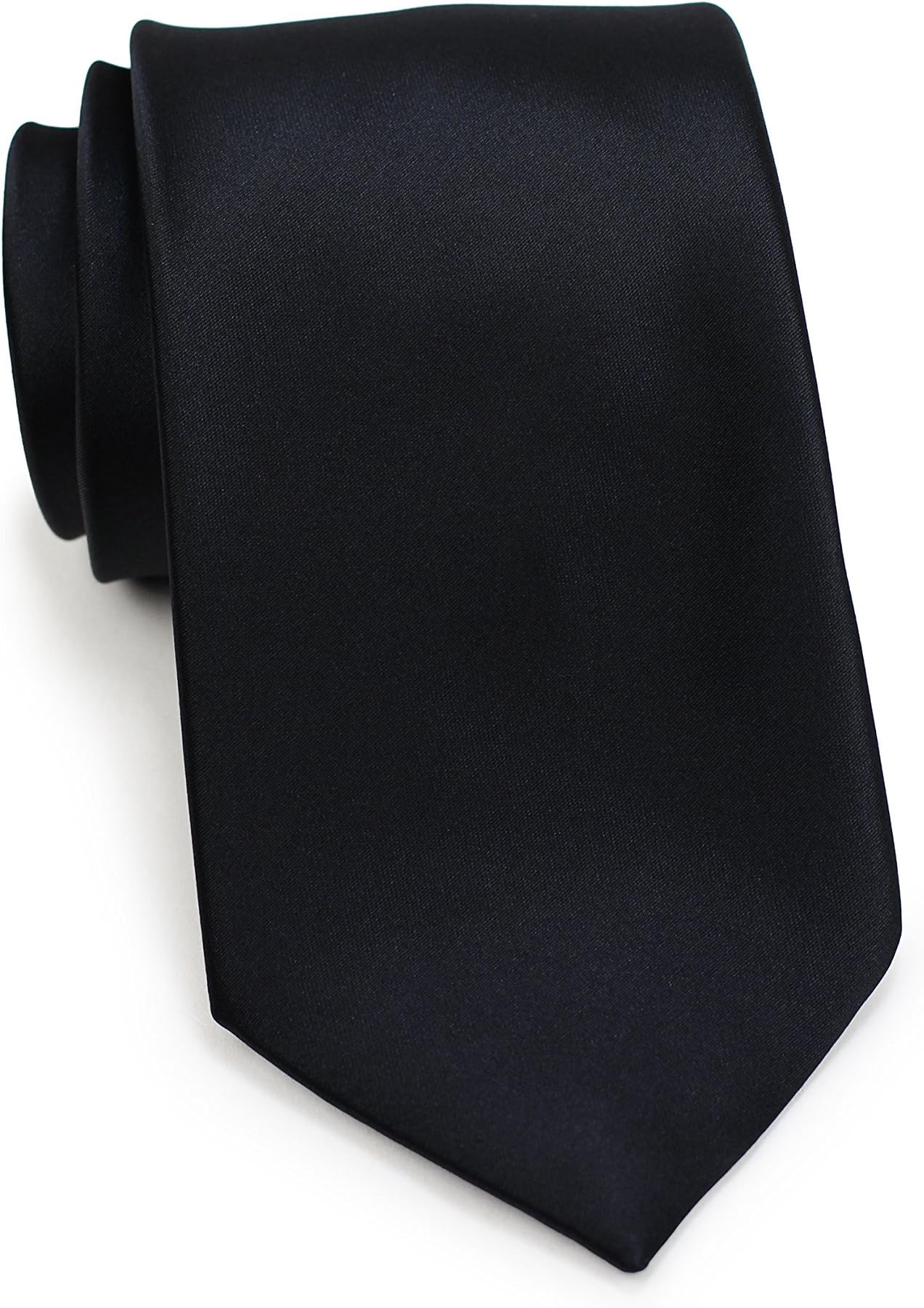 Bows-N-Ties Men's Necktie Solid Color Microfiber Satin Tie 3.25 Inches