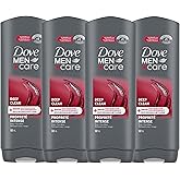 Dove Men+Care Body and Face Wash with 24-hour Nourishing Micromoisture, Deep Clean, Men's Body Wash, 532mL, Pack of 4