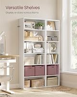 VASAGLE 6-Tier Bookcase 24 x 40 x 178.5 cm Cloud White LBC167T14 view 3