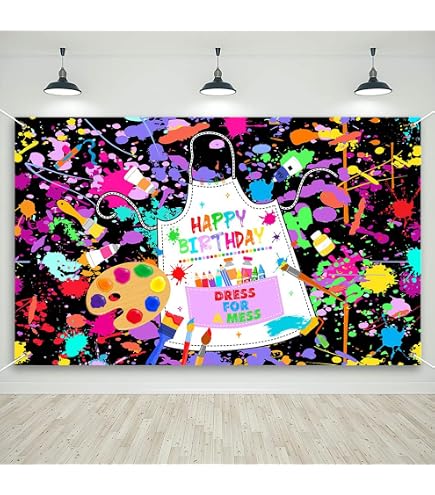 Avezano Geburtstagsbanner Graffiti – 2,1x1,5 M, Polyester, Fotohintergrund Für Partydeko