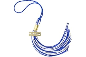 Tassel Depot 2025 Royal/White Graduation Tassel - Every School Color Available - Made in USA