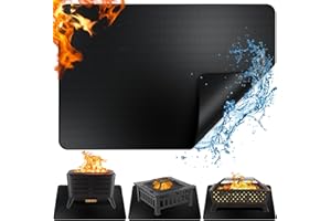 BAIPOK 48x30 inches Fire Pit Mat Grill Mat for Outdoor Grill, Double-Sided Fireproof Oil-Proof Waterproof BBQ Protector, Ideal for Decks, Patios, Fire Pits, for Charcoal, Gas Grills, Grill Protection