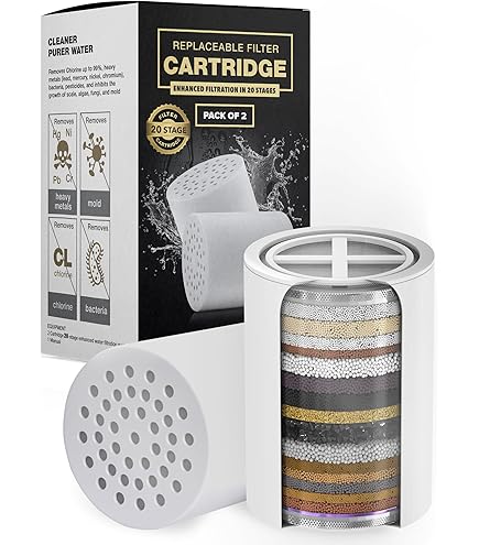 Aazon.co: AquaHoeGroup Vitain C E A Shower Filter Replaceent