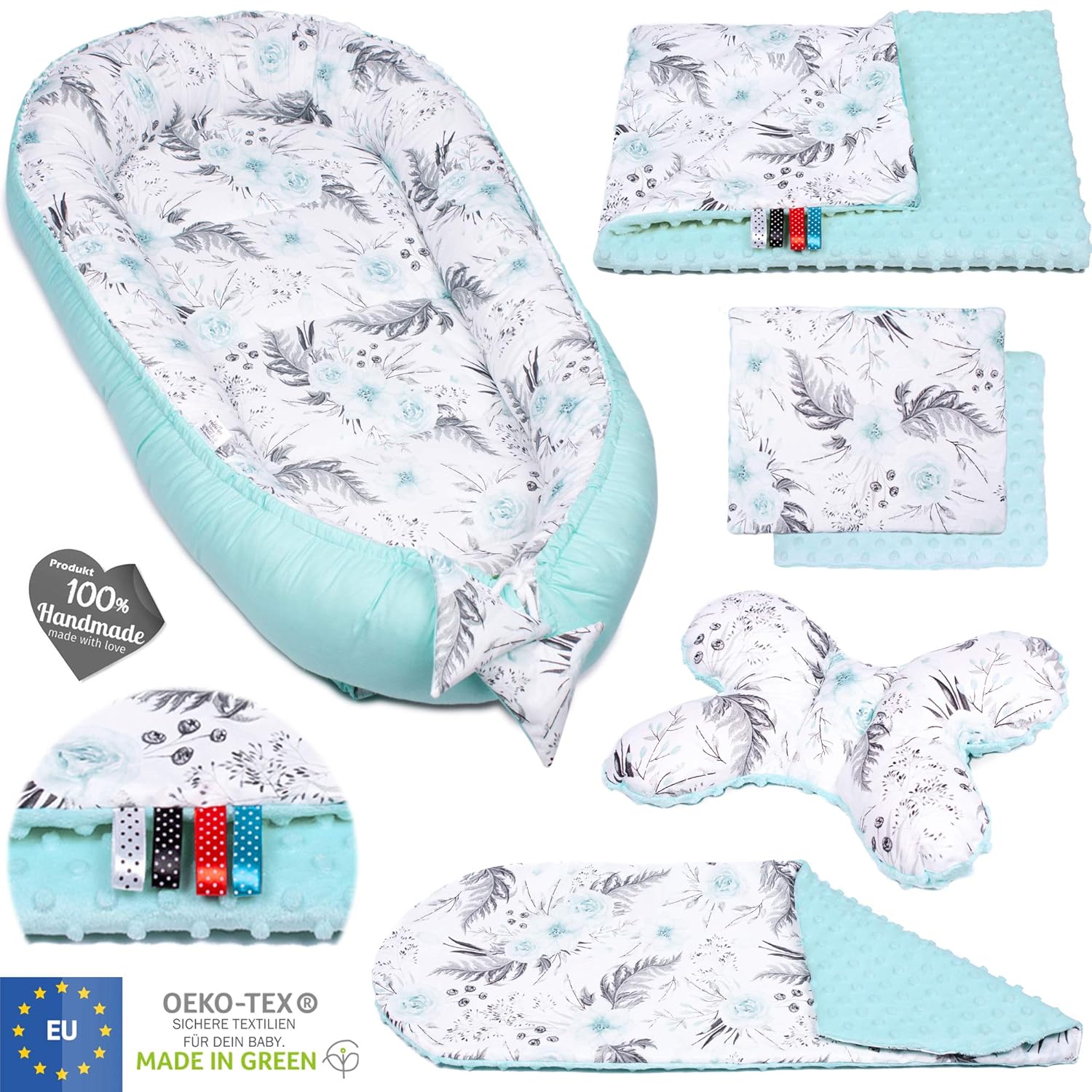 baby blanket with neck pillow