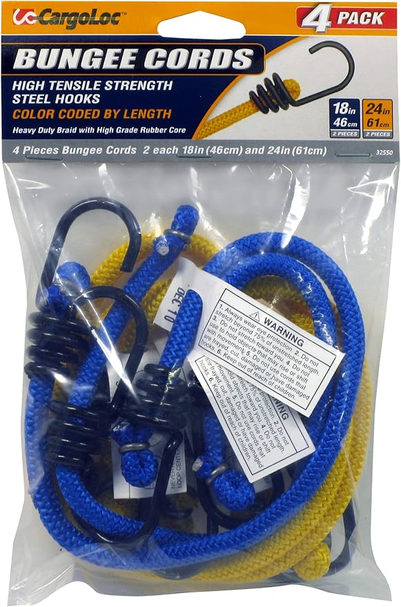 CargoLoc 32550 Bungee Cords, 4Piece