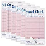 ZPARIK 6 Pack Pink Guest Checks Books for Servers