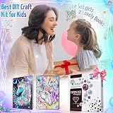 Pearoft Unicorn Diamond Painting Notebook Set 2pcs Kids Stationery Gift view 4
