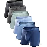 DAVID ARCHY Mens Underwear Boxer Briefs Breathable Soft Moisture-Wicking with Fly Underwear for Men Multipack