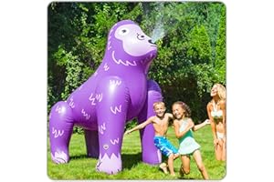 BigMouth Inc. Giant Inflatable Ape Sprinkler, Fun Summer Backyard Water Games & Splash Toy for Kids, 6.5 Feet Tall